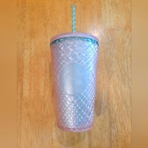 NWT Starbucks summer 2023 pink pearl jeweled grande 16oz tumbler